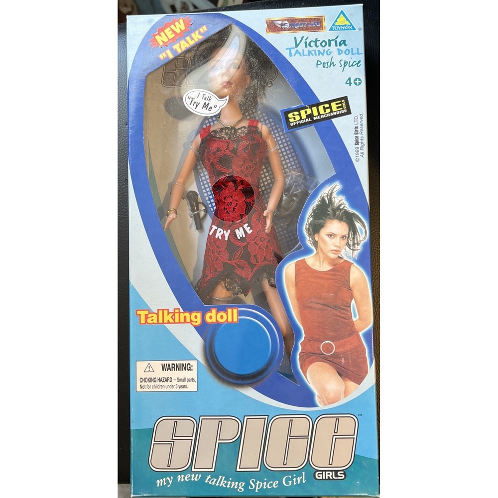 Toymax 1999 Spice Girls Victoria Posh Spice Talking Doll 12in Unopened